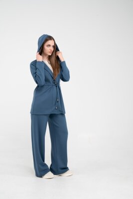 Rahat Kalıp Kapüşonlu Kadın Takım 1726 - 24