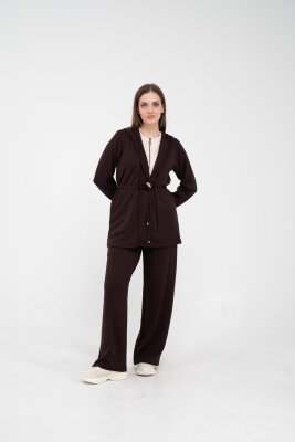 Rahat Kalıp Kapüşonlu Kadın Takım 1726 - 28