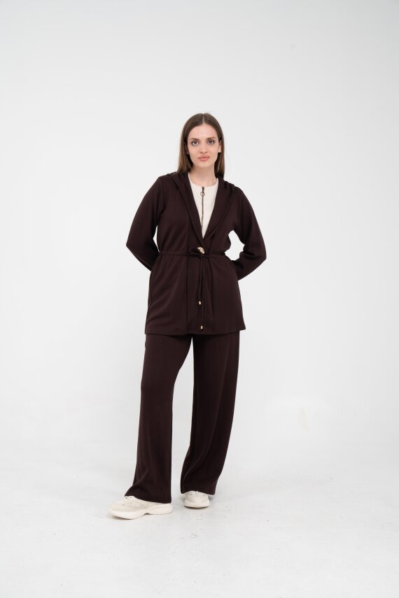 Rahat Kalıp Kapüşonlu Kadın Takım 1726 - 28