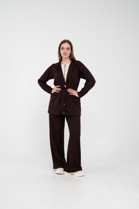 Rahat Kalıp Kapüşonlu Kadın Takım 1726 - 29