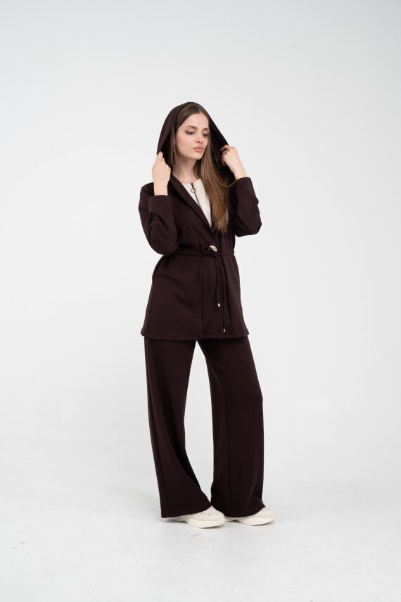 Rahat Kalıp Kapüşonlu Kadın Takım 1726 - 35