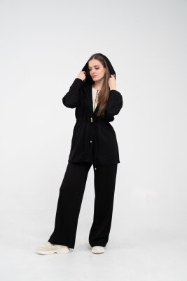 Rahat Kalıp Kapüşonlu Kadın Takım 1726 - 43