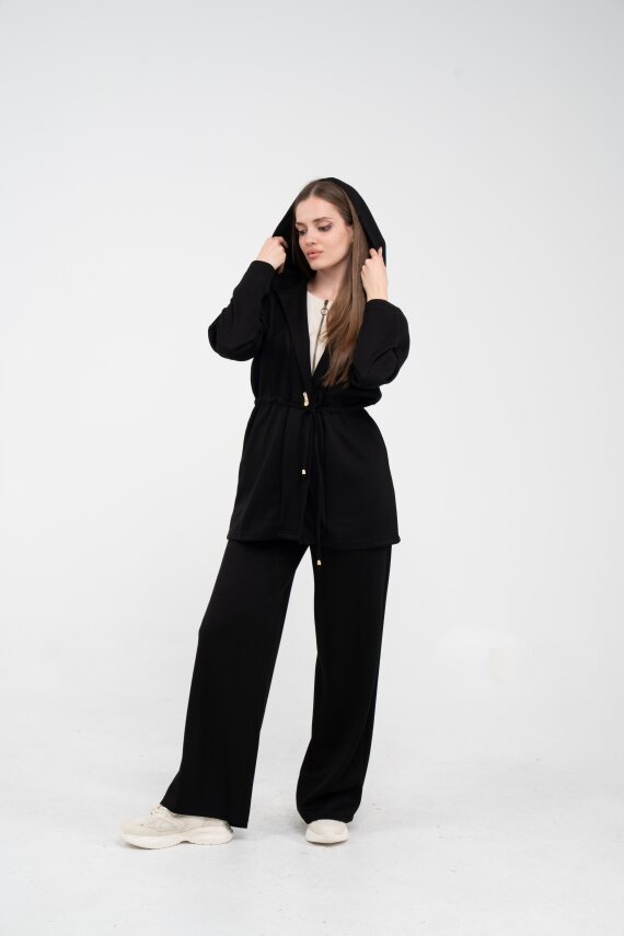 Rahat Kalıp Kapüşonlu Kadın Takım 1726 - 43