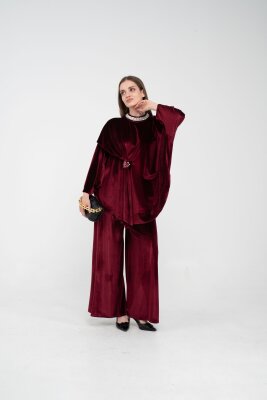 Taş Detaylı Kadife Takım K8048 - 2
