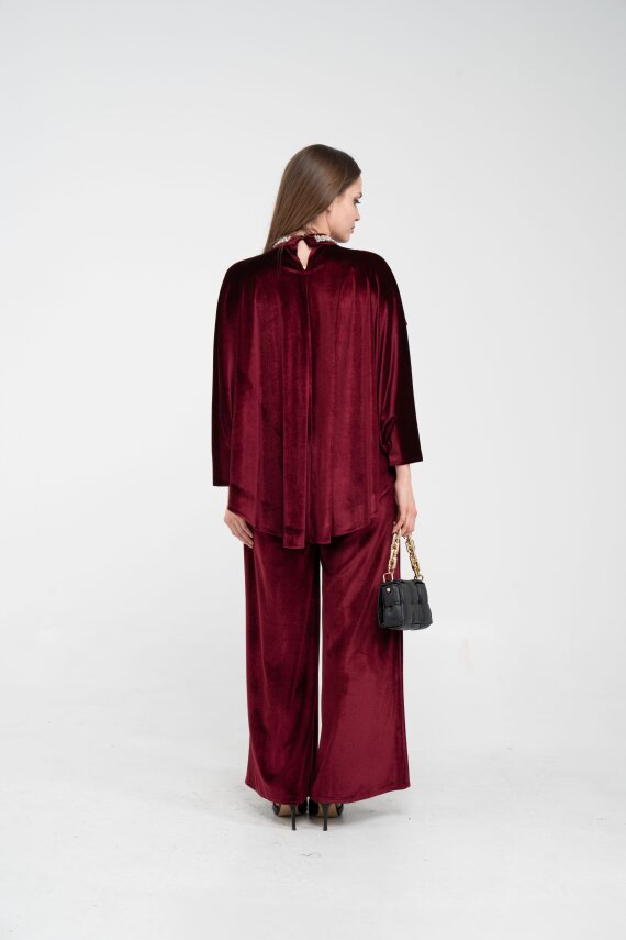 Taş Detaylı Kadife Takım K8048 - 8