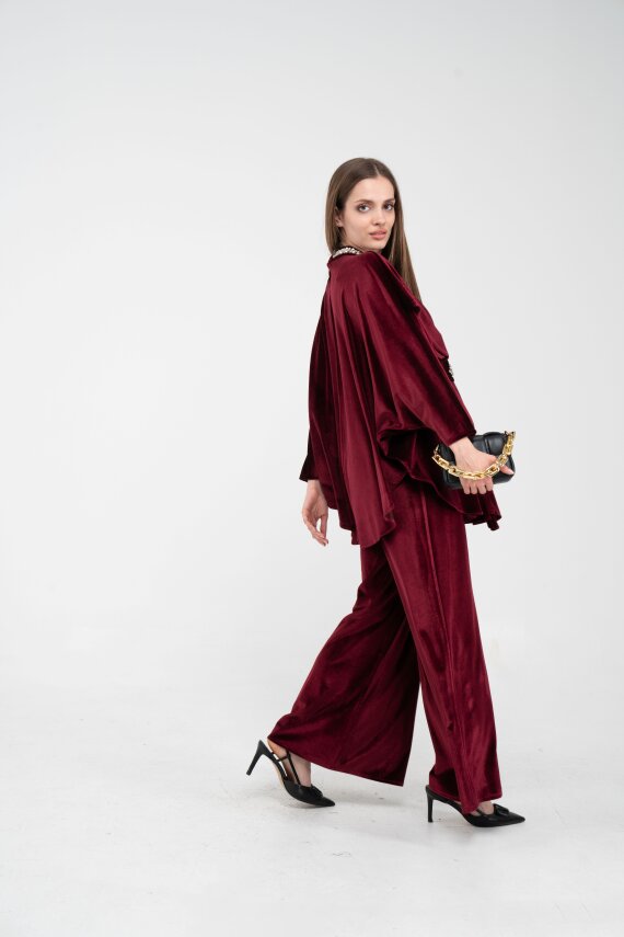 Taş Detaylı Kadife Takım K8048 - 5