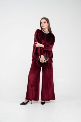 Taş Detaylı Kadife Takım K8048 - 6