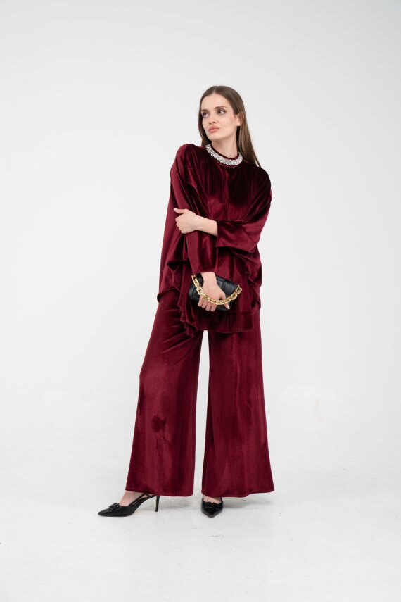 Taş Detaylı Kadife Takım K8048 - 6