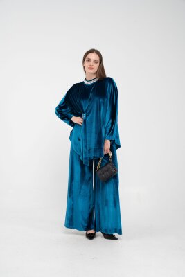 Taş Detaylı Kadife Takım K8048 - 9