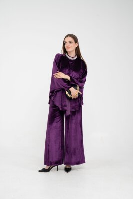 Taş Detaylı Kadife Takım K8048 - 17