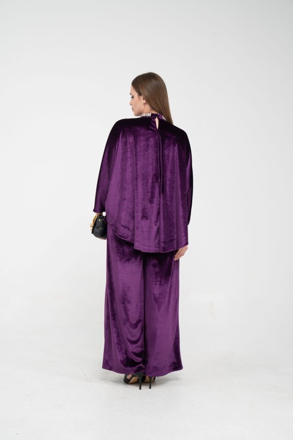 Taş Detaylı Kadife Takım K8048 - 23