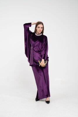 Taş Detaylı Kadife Takım K8048 - 22