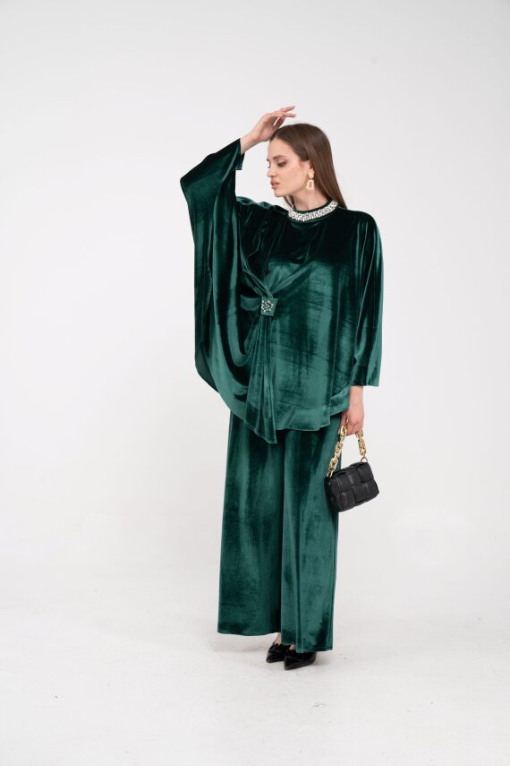 Taş Detaylı Kadife Takım K8048 - 33