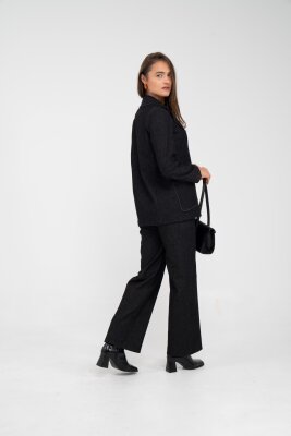 Tek Düğme Detaylı Alt Üst Kadın Takım K8075 - 18