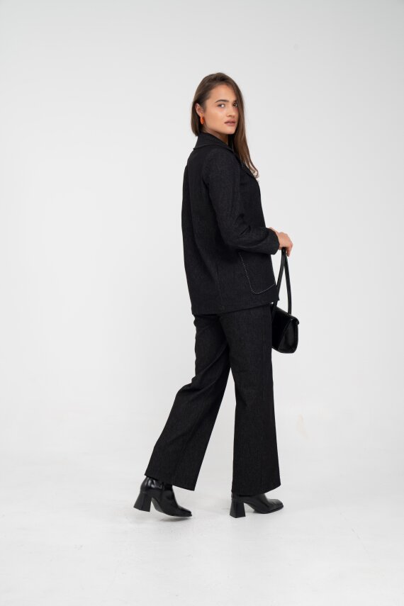 Tek Düğme Detaylı Alt Üst Kadın Takım K8075 - 18