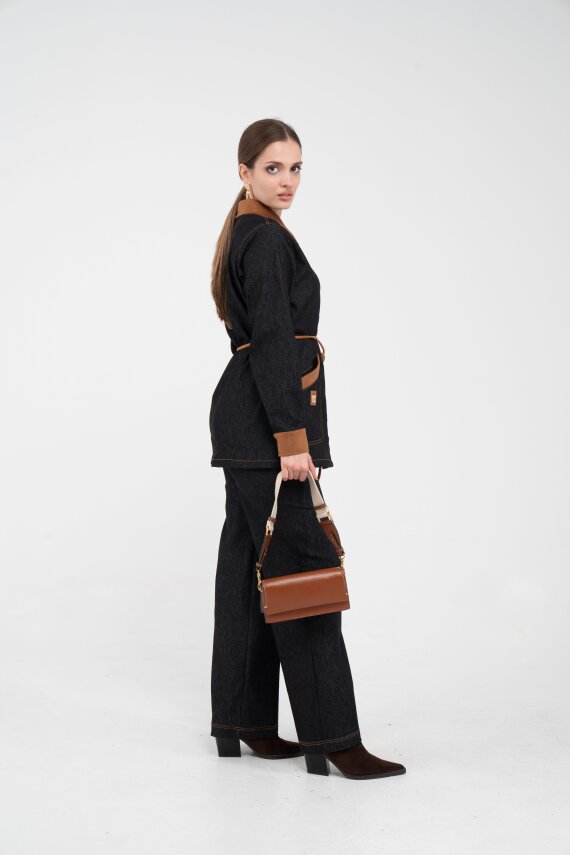 Kuşaklı Denim Kadın Takım 1755 - 4