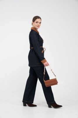 Kuşaklı Denim Kadın Takım 1755 - 14