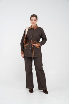 Kuşaklı Denim Kadın Takım 1755 - 18