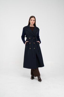 Triko Kollu Kemerli Trençkot K8070 - 21