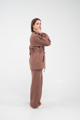 Yaka Detaylı Bel Büzgülü Kadın Takım 1719 - 4