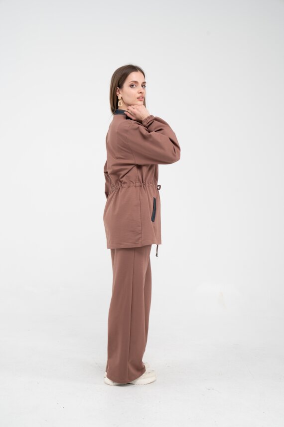 Yaka Detaylı Bel Büzgülü Kadın Takım 1719 - 4