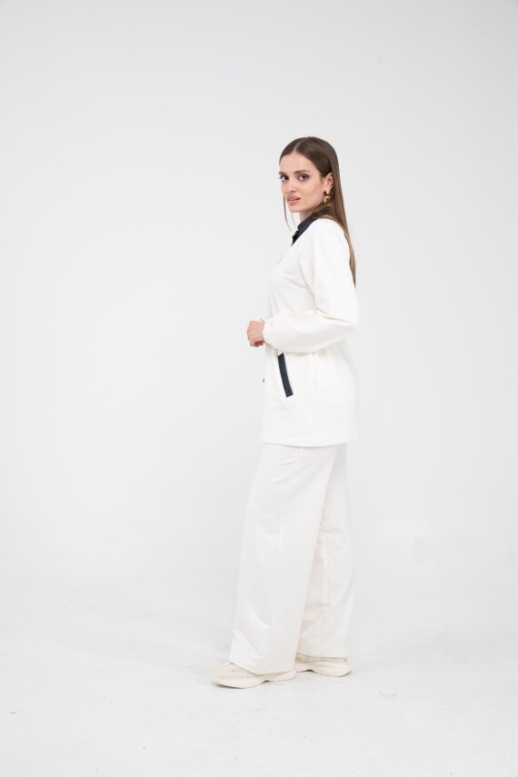 Yaka Detaylı Bel Büzgülü Kadın Takım 1719 - 11