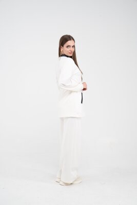 Yaka Detaylı Bel Büzgülü Kadın Takım 1719 - 12