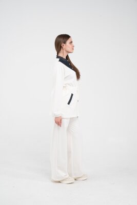 Yaka Detaylı Bel Büzgülü Kadın Takım 1719 - 13