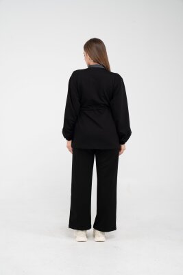 Yaka Detaylı Bel Büzgülü Kadın Takım 1719 - 24