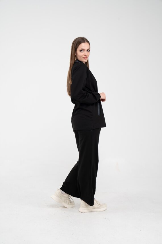 Yaka Detaylı Bel Büzgülü Kadın Takım 1719 - 21