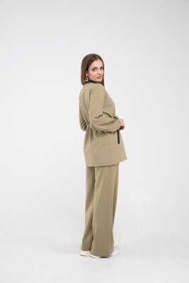 Yaka Detaylı Bel Büzgülü Kadın Takım 1719 - 29