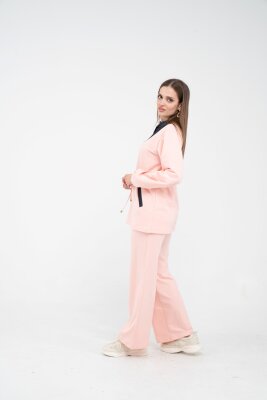 Yaka Detaylı Bel Büzgülü Kadın Takım 1719 - 44