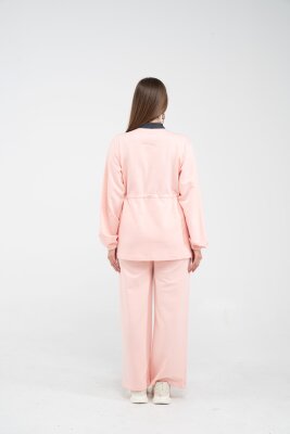 Yaka Detaylı Bel Büzgülü Kadın Takım 1719 - 48