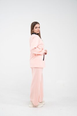 Yaka Detaylı Bel Büzgülü Kadın Takım 1719 - 45